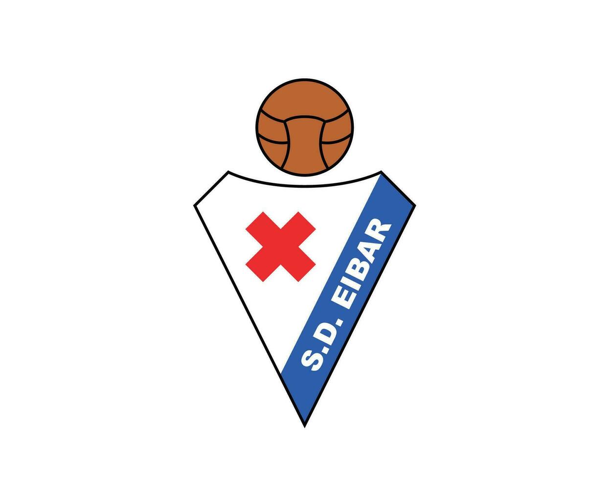 Eibar Club Logo Symbol La Liga Spain Football Abstract Design Vector Illustration