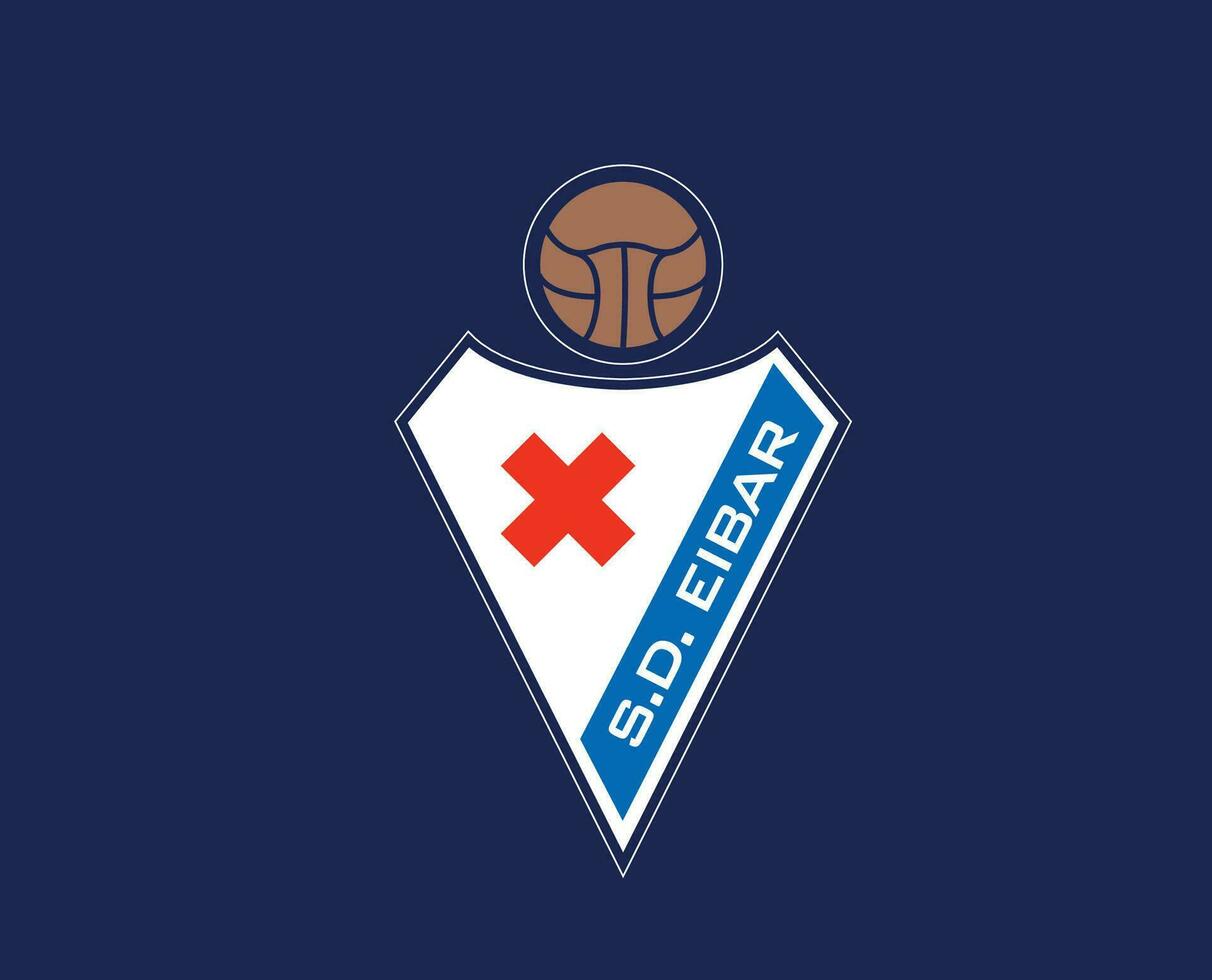 Éibar club símbolo logo la liga España fútbol americano resumen diseño vector ilustración con azul antecedentes