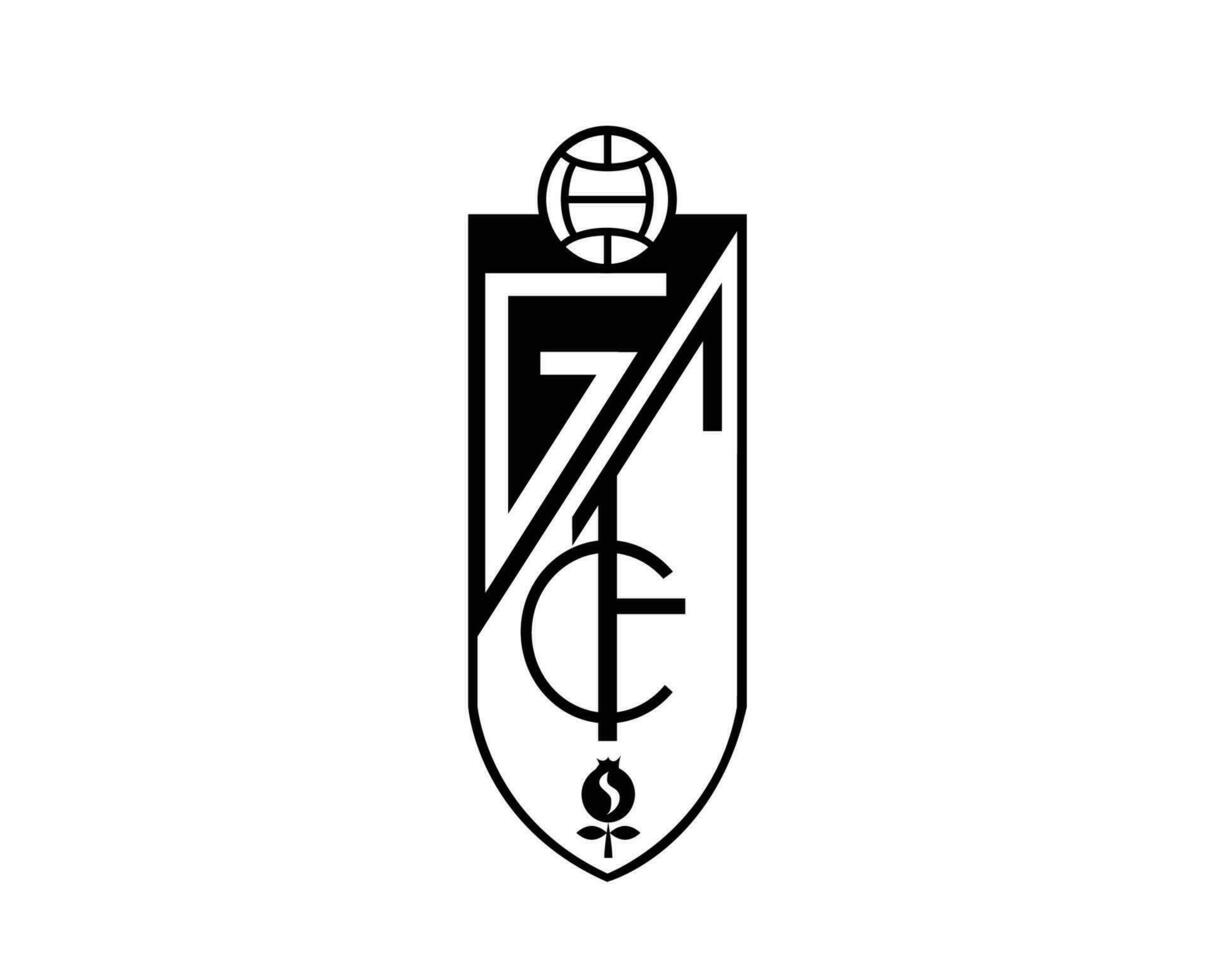 Granada Club Logo Symbol Black La Liga Spain Football Abstract Design Vector Illustration