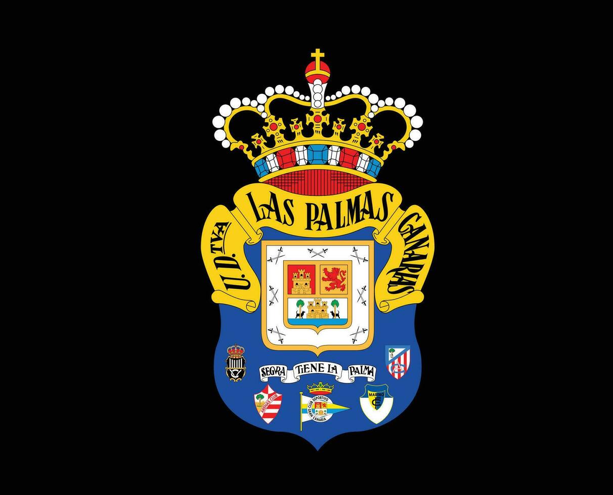 las palmas club logo símbolo la liga España fútbol americano resumen diseño vector ilustración con negro antecedentes