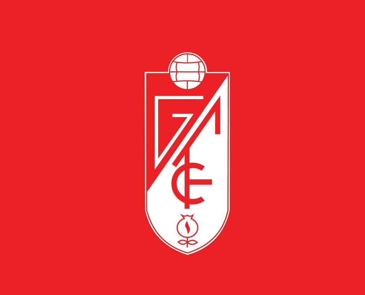 Granada Club Symbol Logo La Liga Spain Football Abstract Design Vector Illustration With Red Background