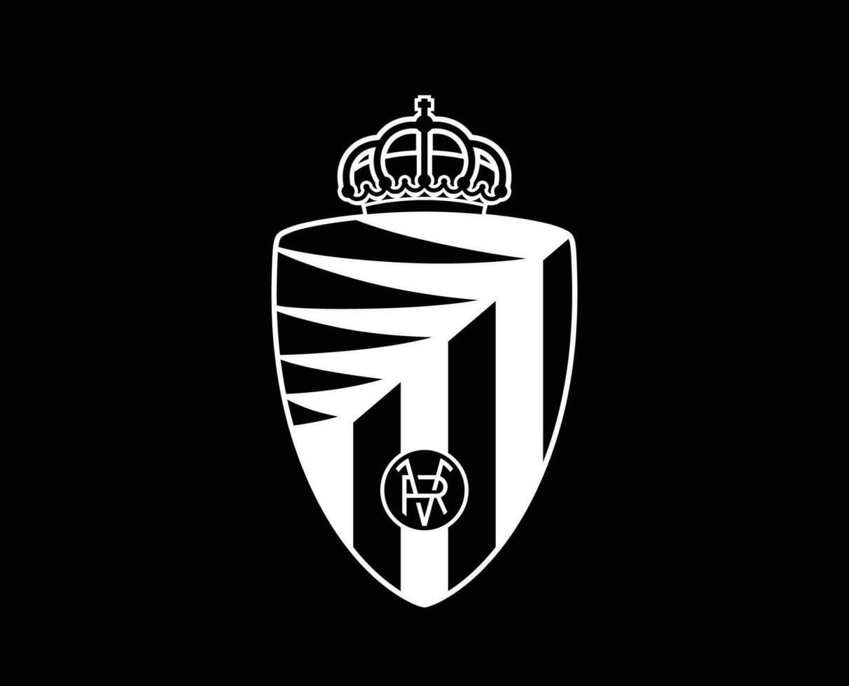 real valladolid club símbolo logo blanco la liga España fútbol americano resumen diseño vector ilustración con negro antecedentes