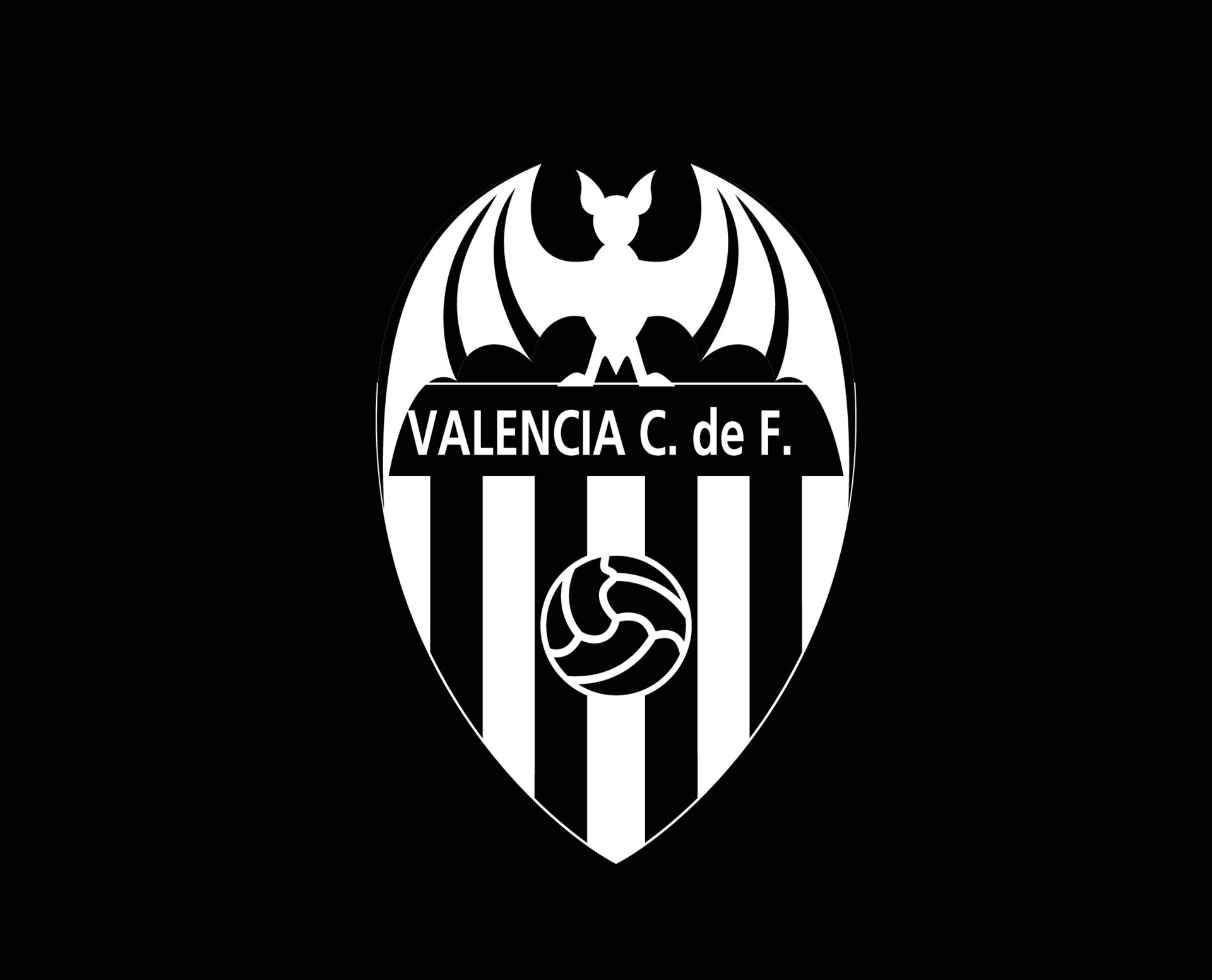 Valencia Club Logo Symbol White La Liga Spain Football Abstract Design