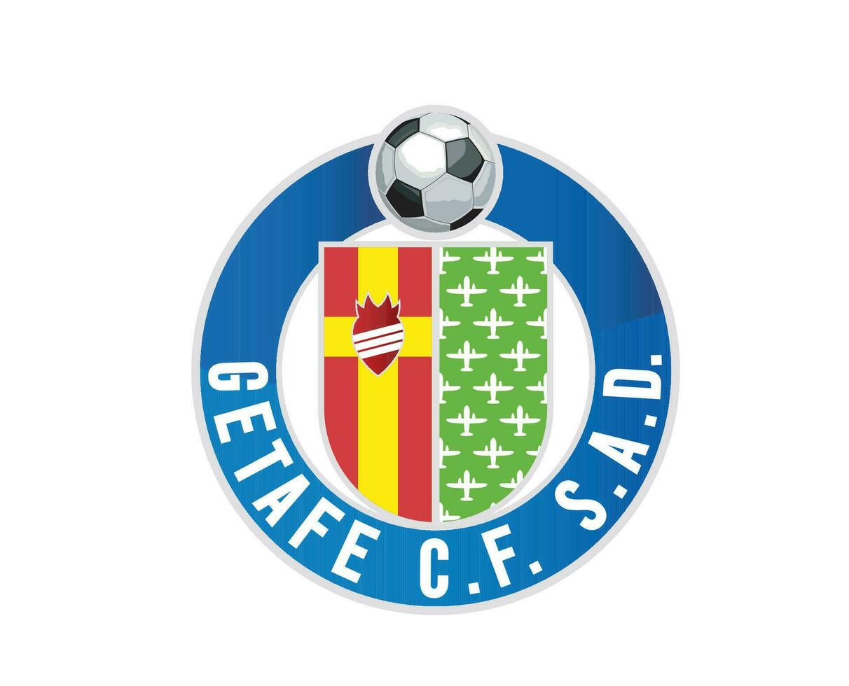 Getafe club logo símbolo la liga España fútbol americano resumen diseño vector ilustración