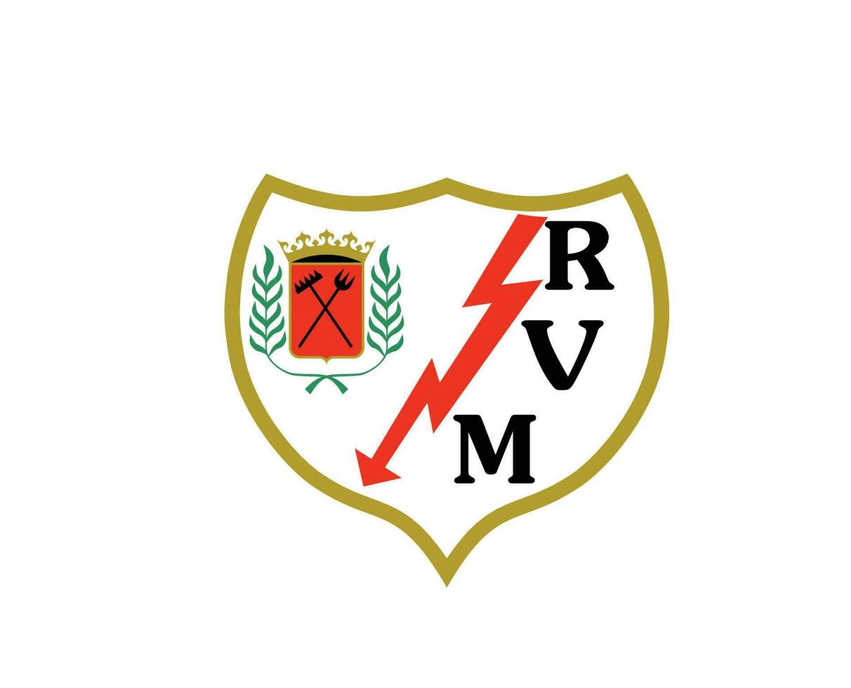 Rayo Vallecano Club Symbol Logo La Liga Spain Football Abstract Design Vector Illustration