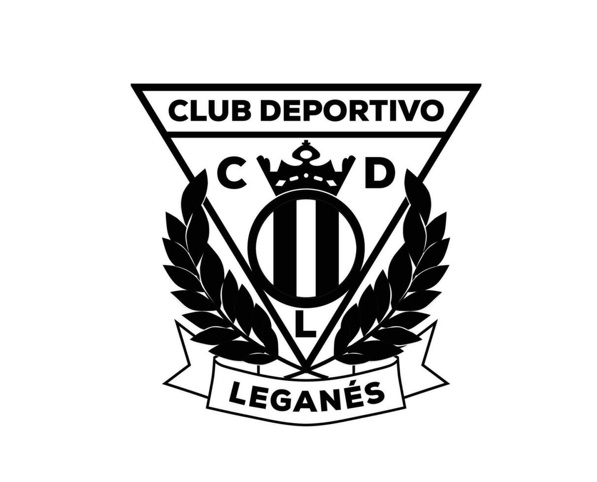 leganés club logo símbolo negro la liga España fútbol americano resumen diseño vector ilustración