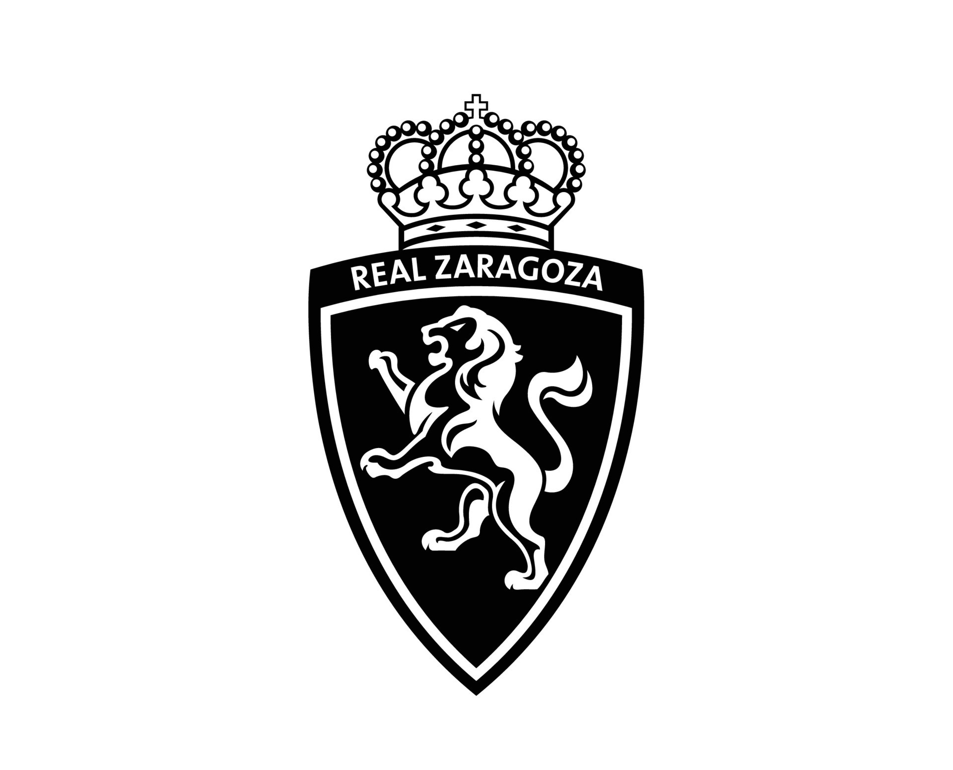 real zaragoza club logo símbolo negro la liga España fútbol