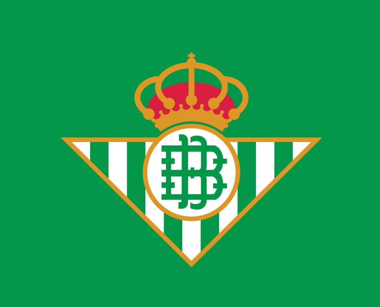 real betis club logo símbolo la liga España fútbol americano resumen diseño vector ilustración con verde antecedentes