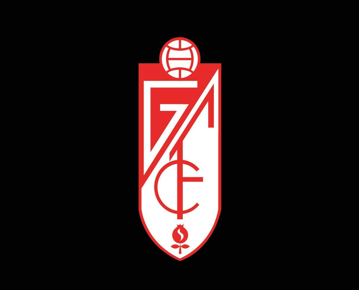 Granada Club Logo Symbol La Liga Spain Football Abstract Design Vector Illustration With Black Background