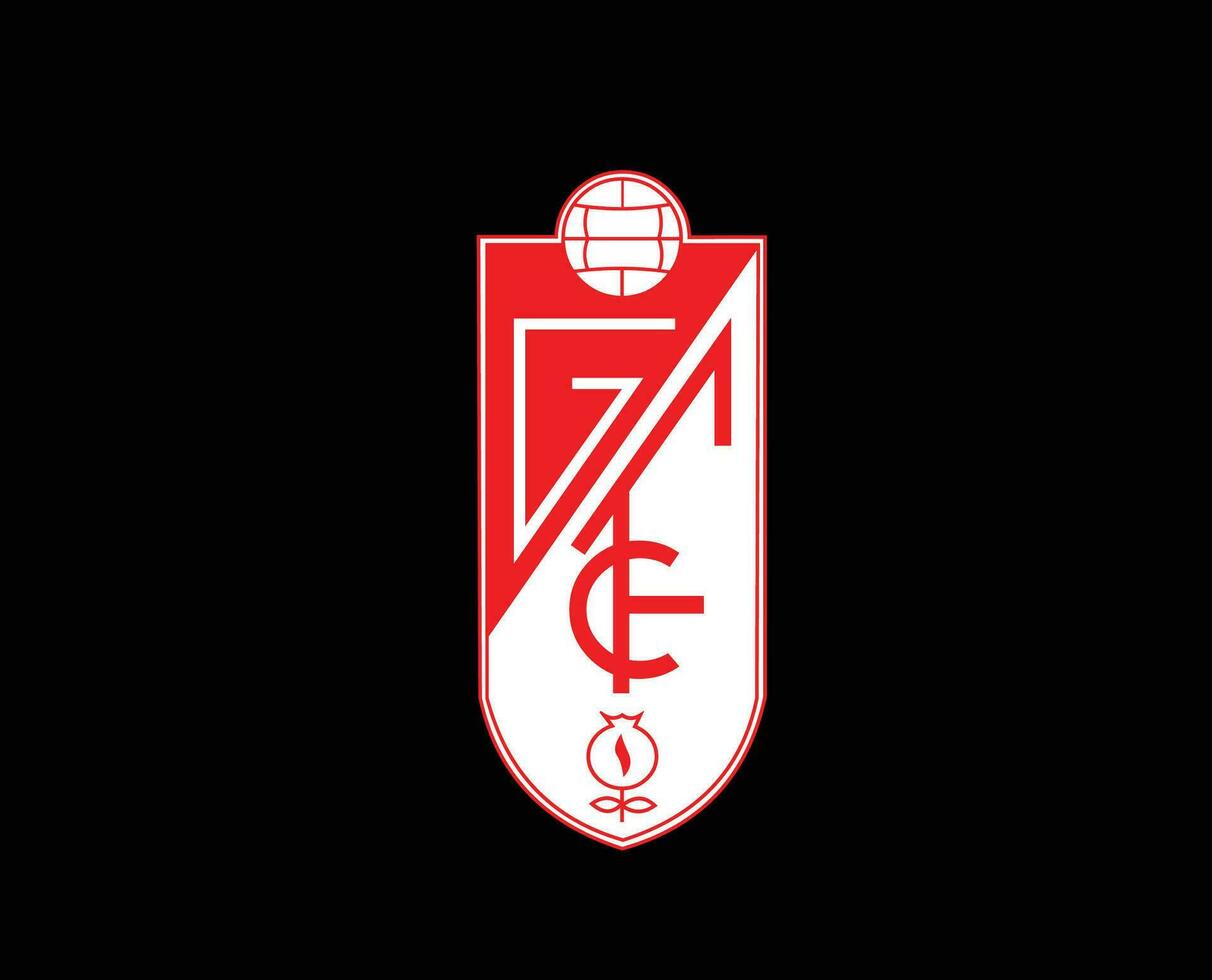 Granada Club Logo Symbol La Liga Spain Football Design Abstract Vector Illustration With Black Background