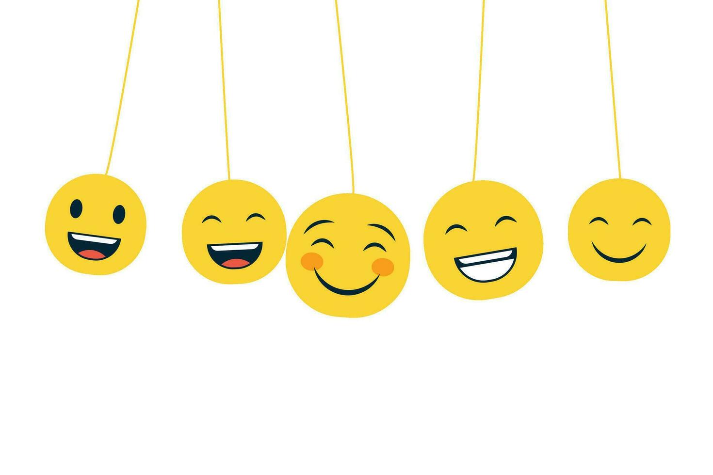 Happy world smile day Background with emojis composition. vector