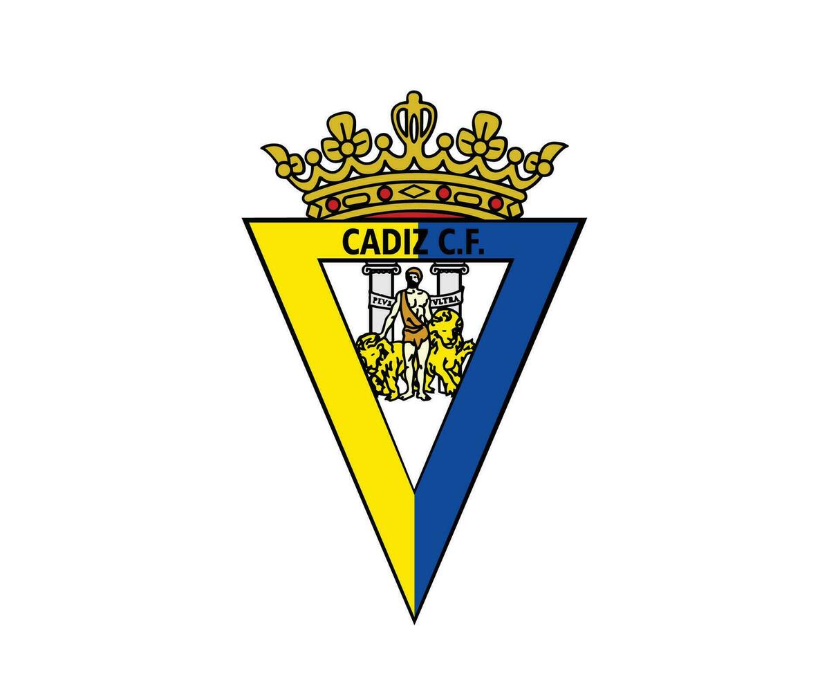 Cadiz CF Club Logo Symbol La Liga Spain Football Abstract Design Vector Illustration