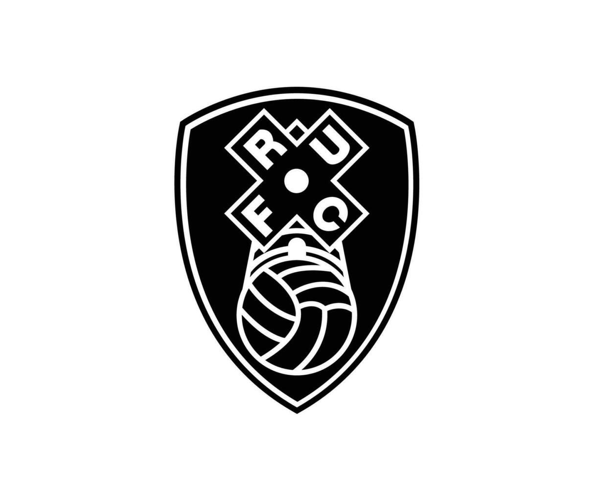 Rotherham United Club Symbol Logo Black Premier League Football Abstract Design Vector Illustration