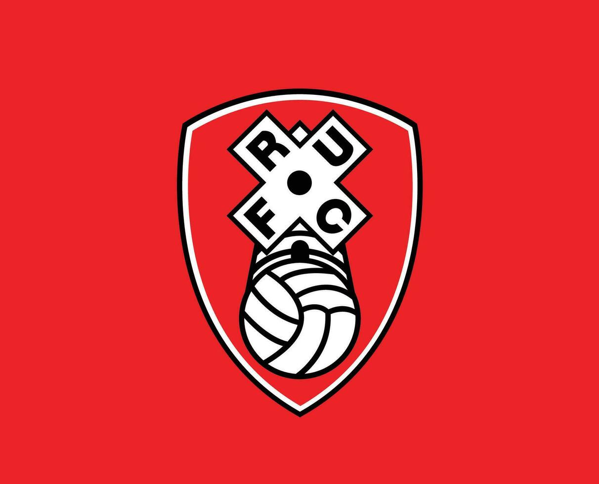 Rotherham unido club logo símbolo primer ministro liga fútbol americano resumen diseño vector ilustración con rojo antecedentes