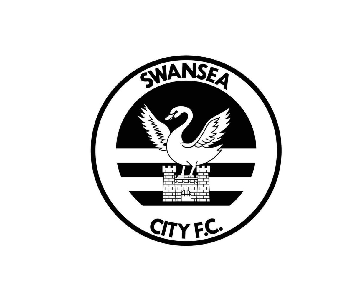 Swansea City Club Symbol Logo Black Premier League Football Abstract Design Vector Illustration