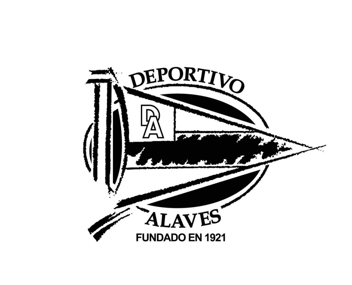deportivo alaves club logo símbolo negro la liga España fútbol americano resumen diseño vector ilustración