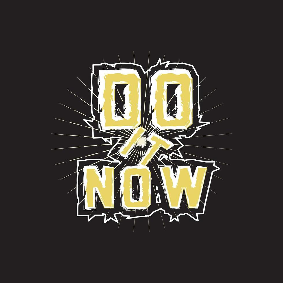 Motivational and inspirational quotes lettering text typography dark t shirt design on black background vector