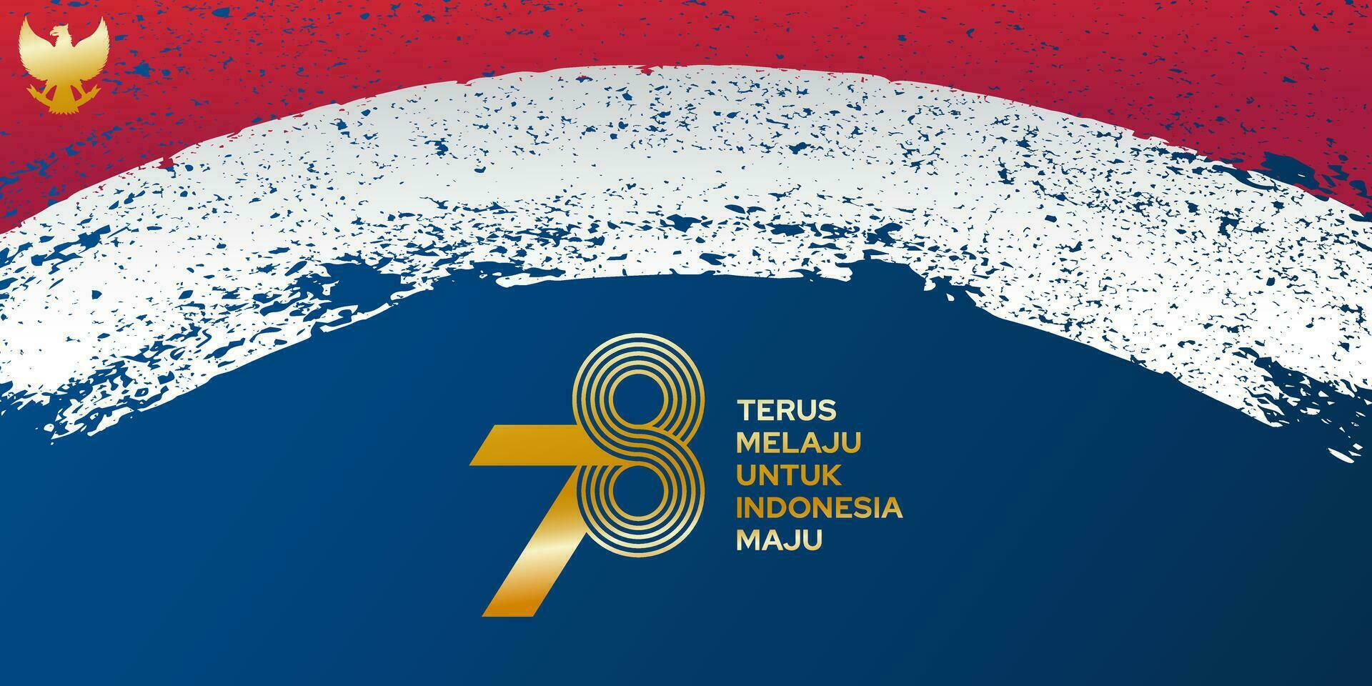 elegant banner celebrating Indonesia's 78th independence day vector