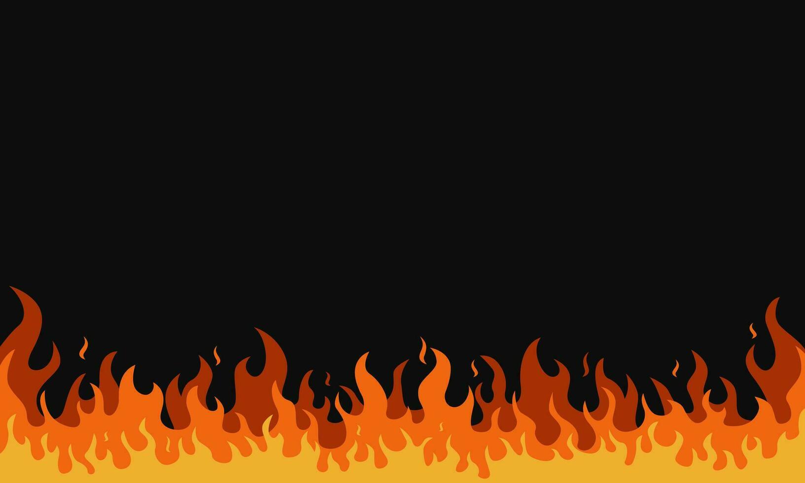 flat cartoon burning flame background vector