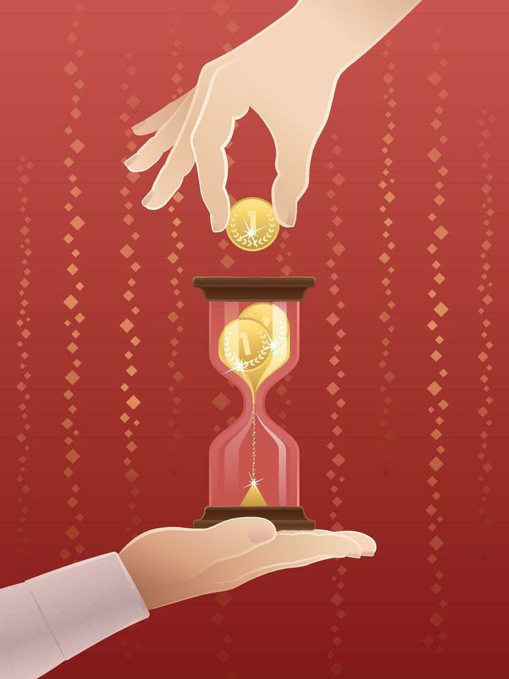 Time is Money. Vector illustration on the business theme.