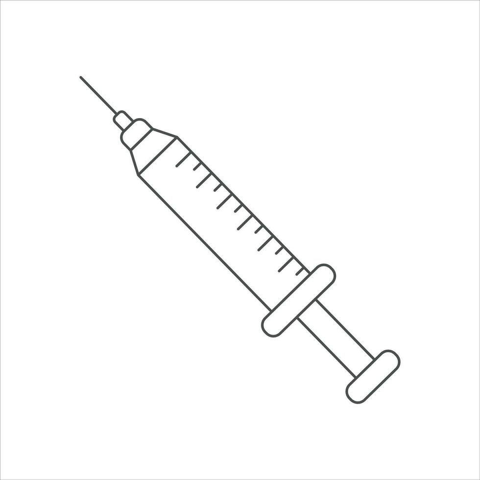 Syringe Icon Vector. Doctors often use syringes to prevent and treat malignant diseases. vector