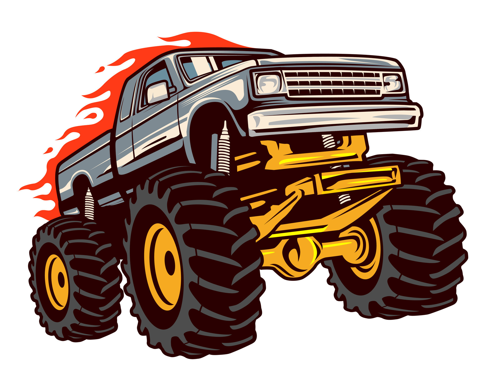 monster truck vector logo design inspiration, Design element for logo