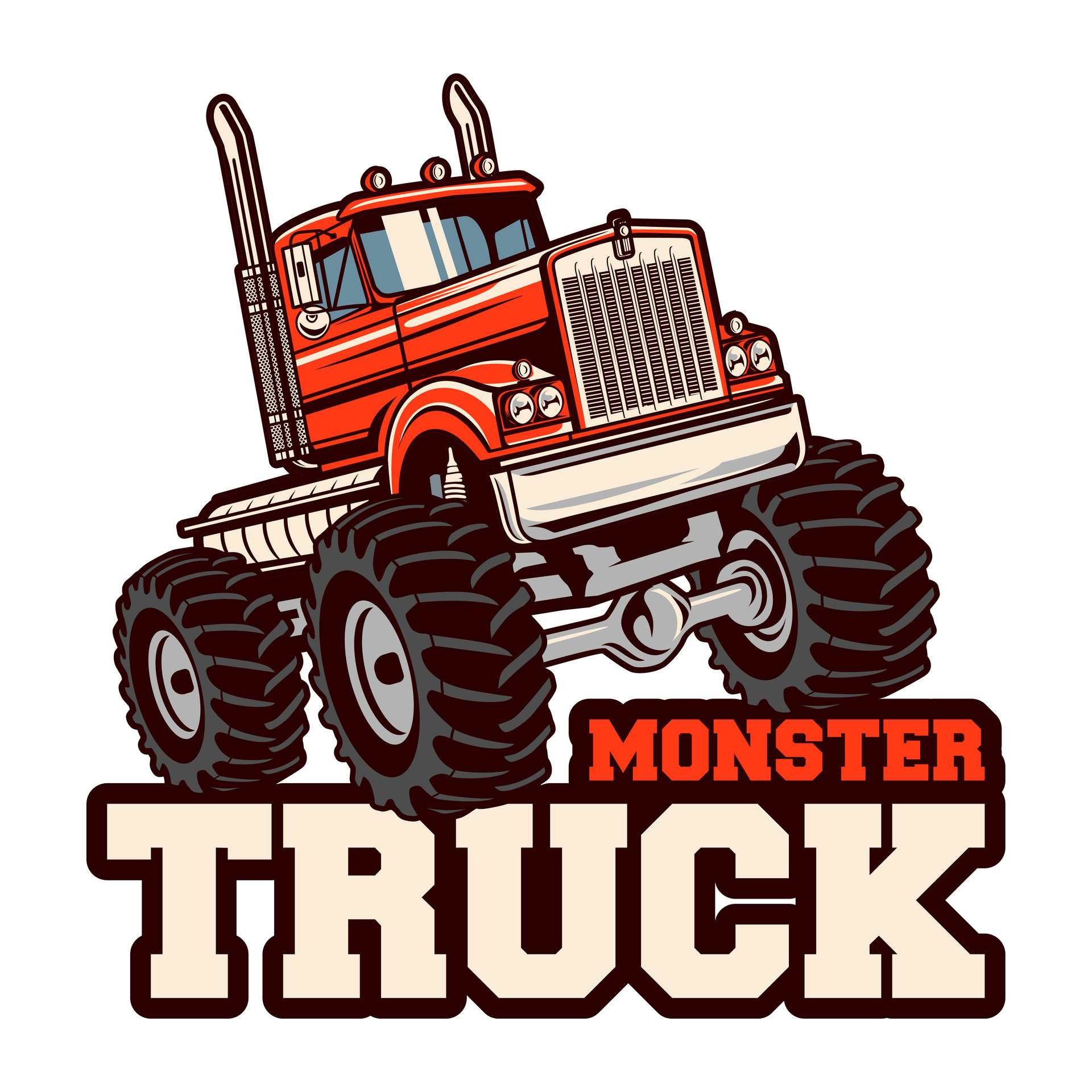 monster truck vector logo design inspiration, Design element for logo