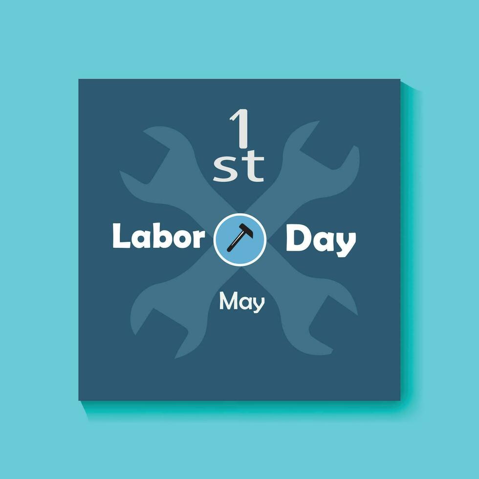 happy labor day banner with  tools construction Free Vector