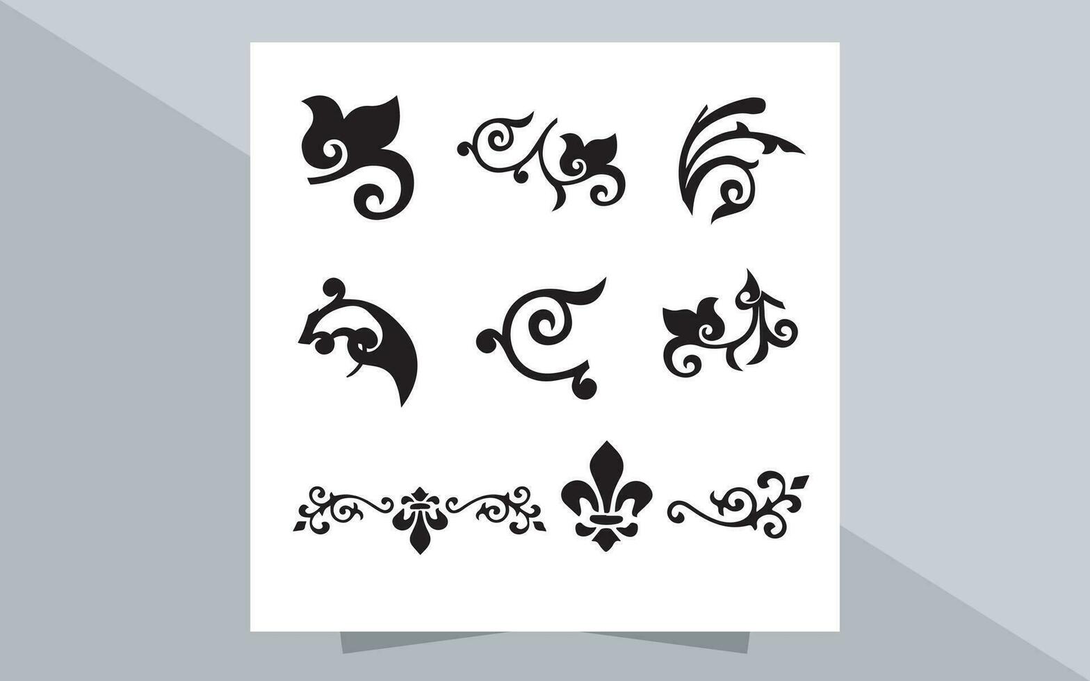 Ornaments vector design, decorative element set