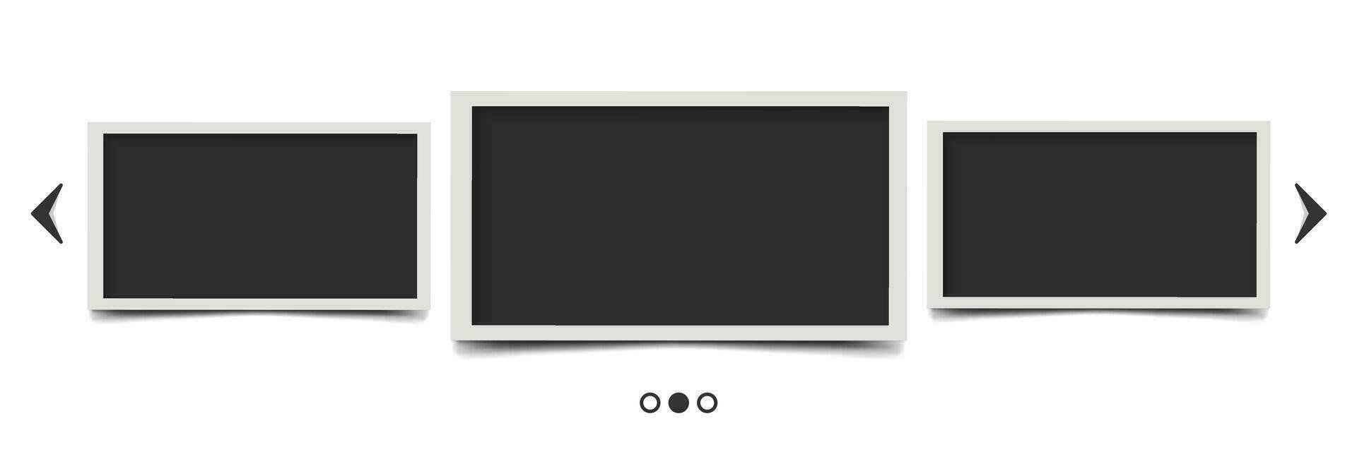 Photo frame collage slider template widget. Mockup photo collage for