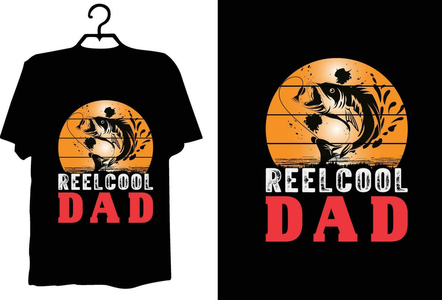 Fishing t shirt design vector
