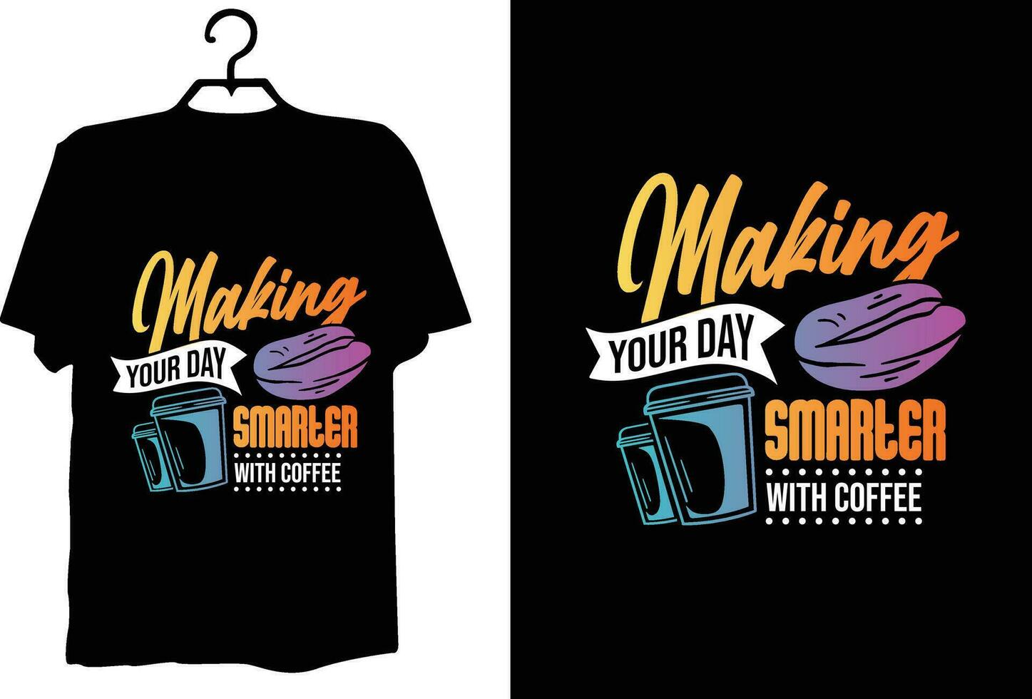 Coffee t shirt design vector