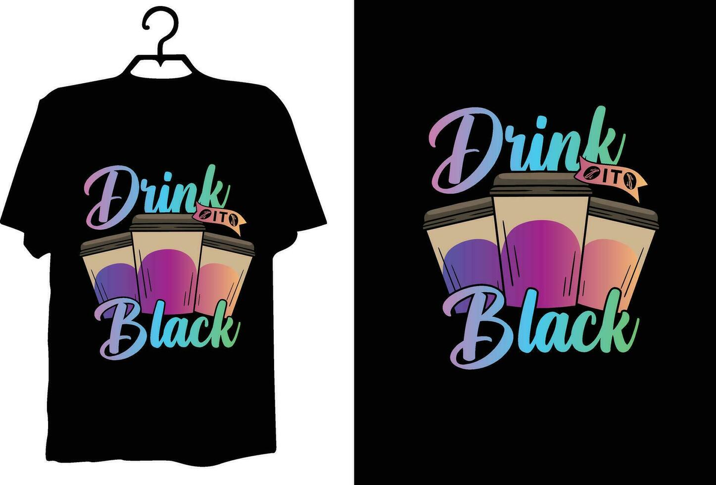 Coffee t shirt design vector