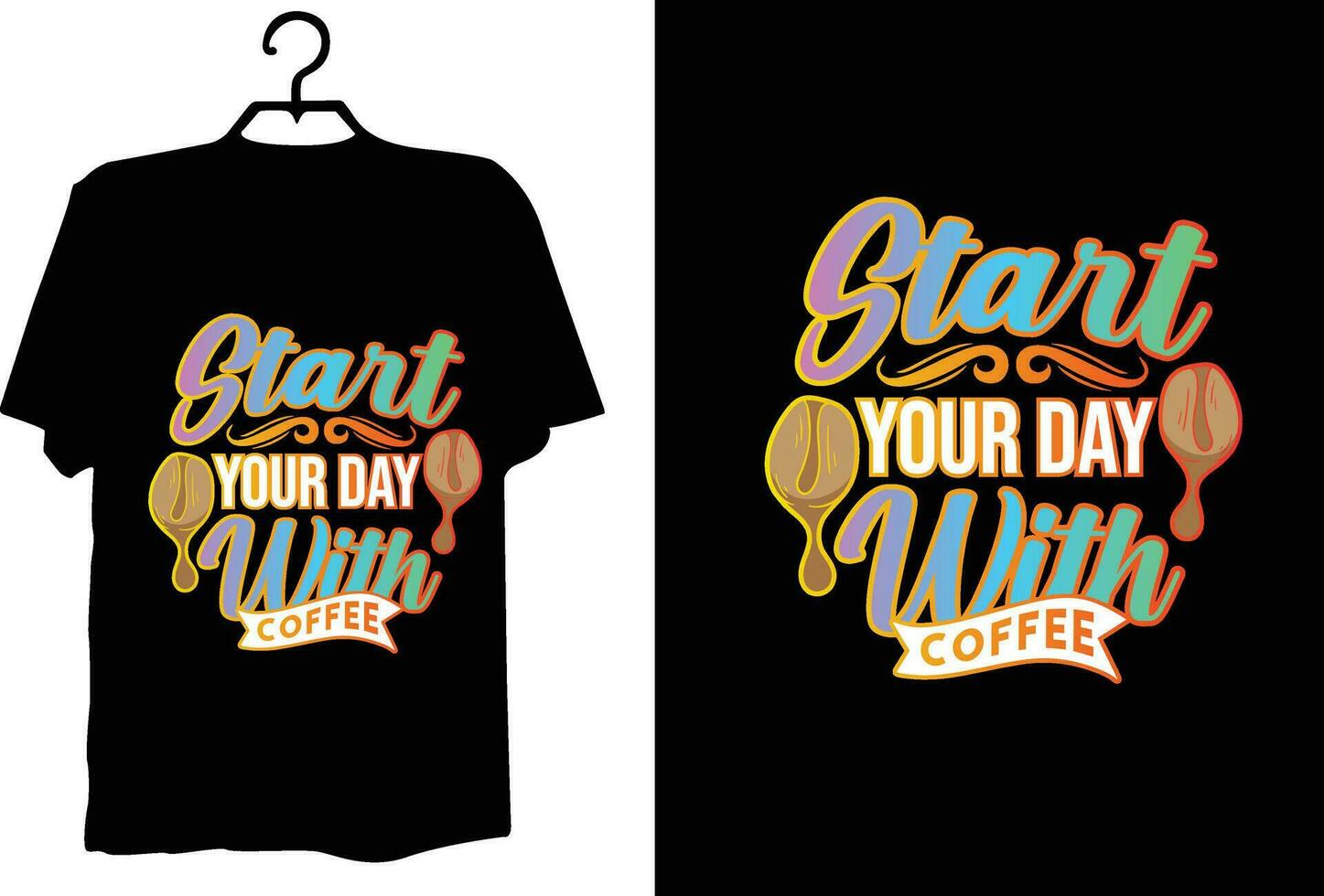 Coffee t shirt design vector