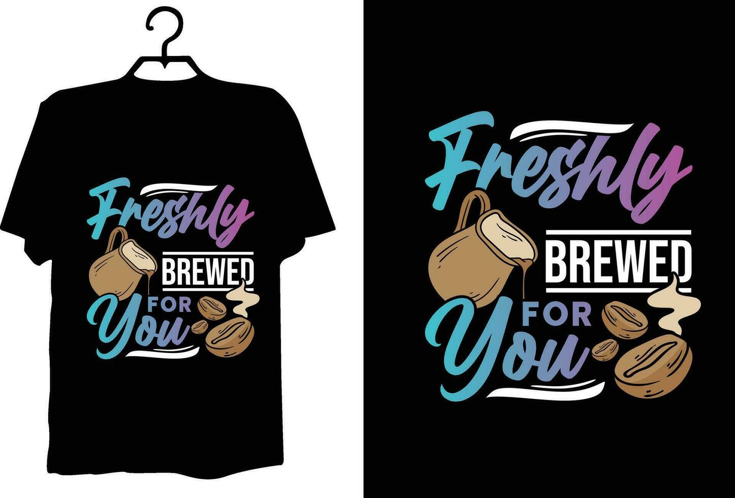 Coffee t shirt design vector
