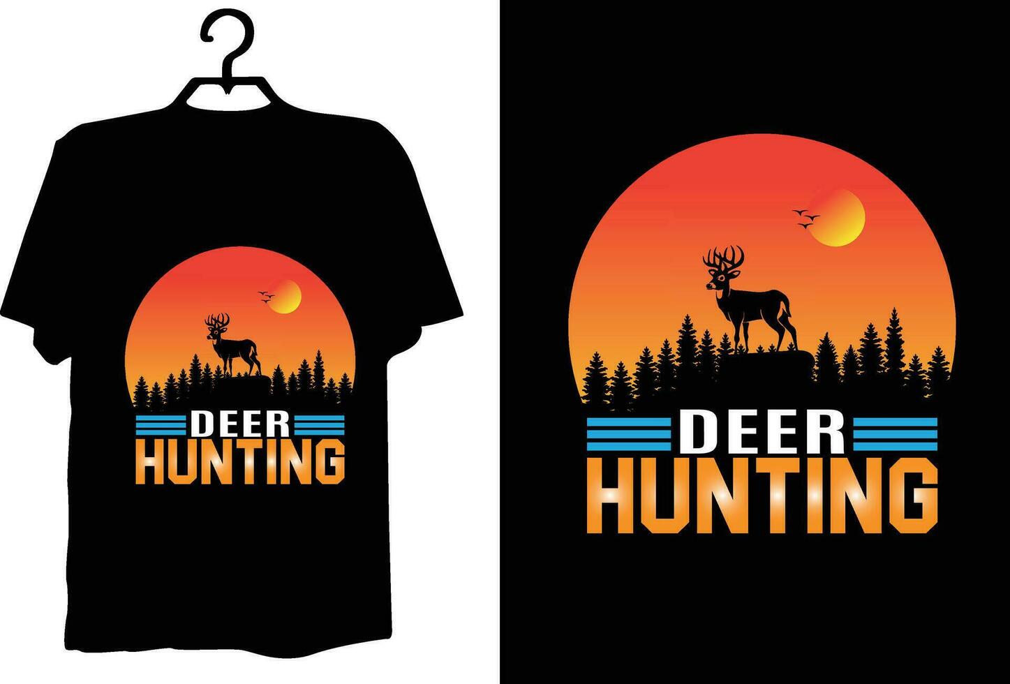 Hunting t shirt design vector