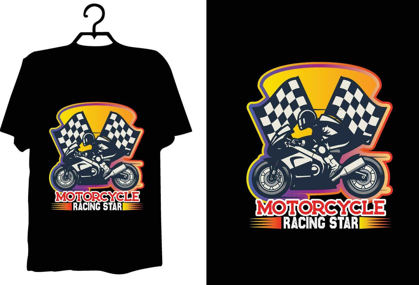 diseño de camiseta de moto vector