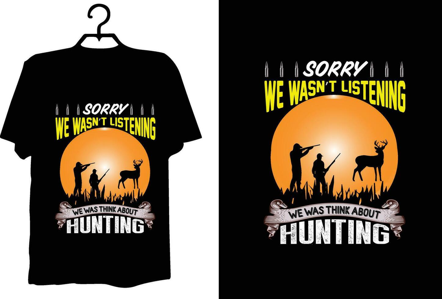 Hunting t shirt design vector
