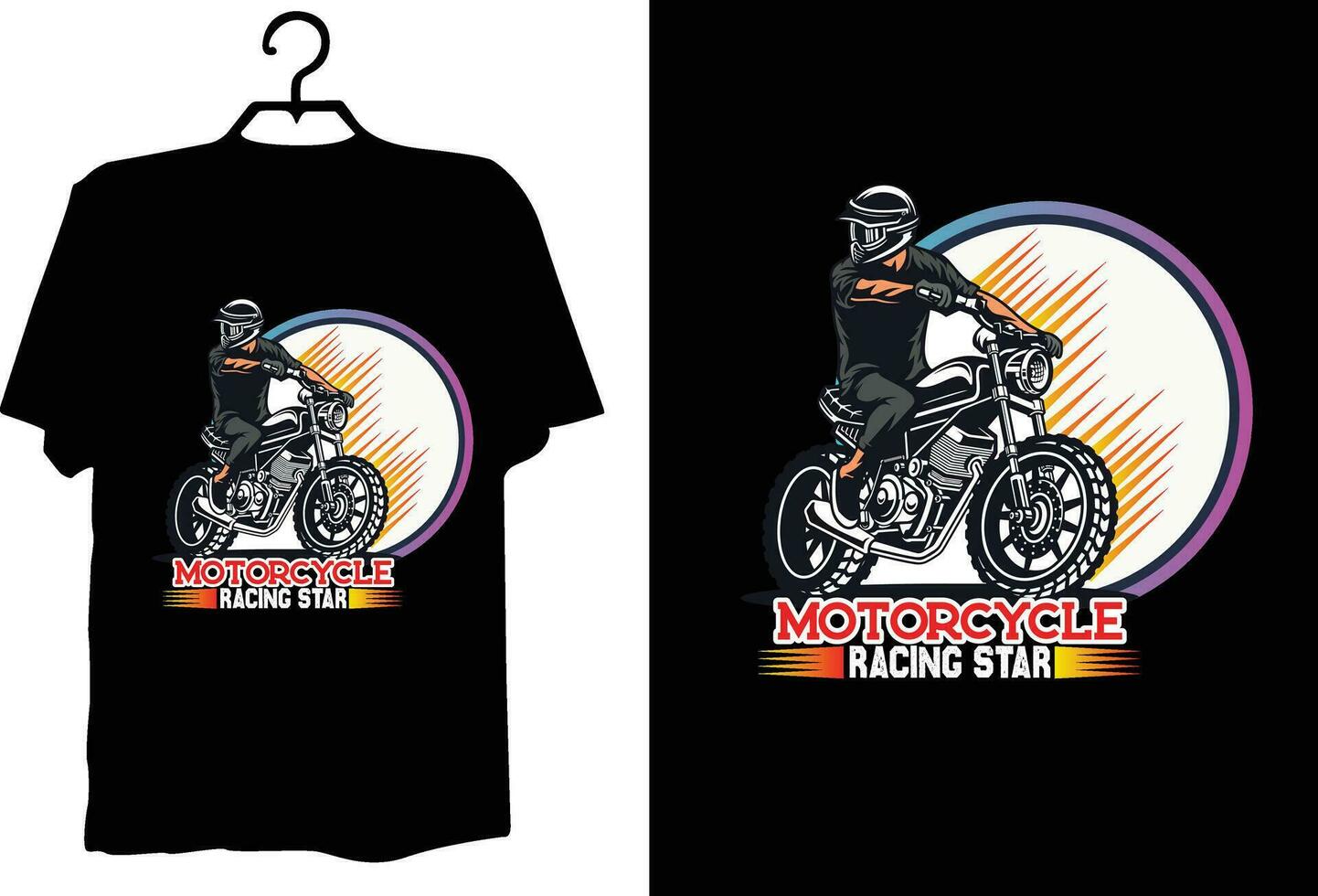 diseño de camiseta de moto vector