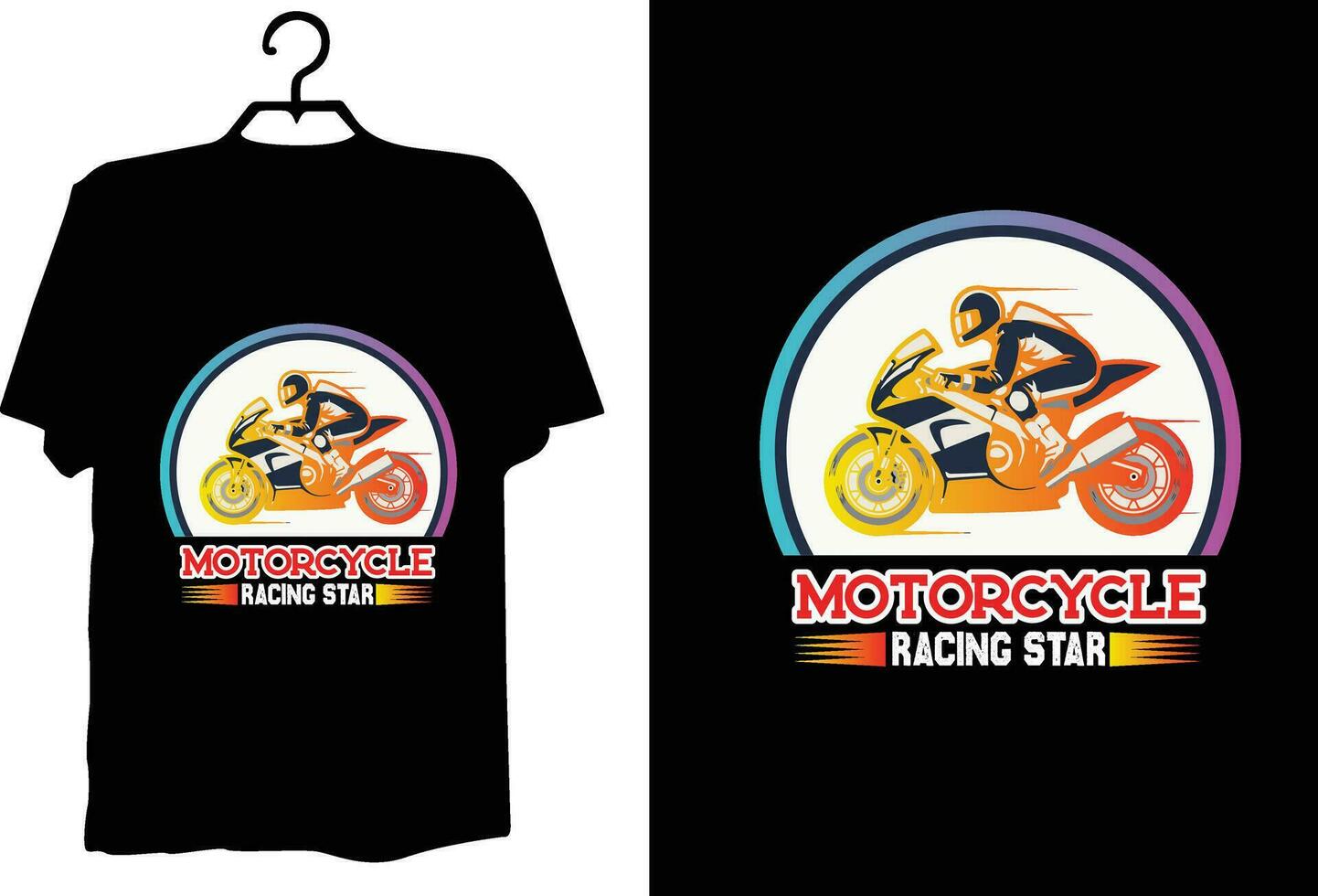 diseño de camiseta de moto vector