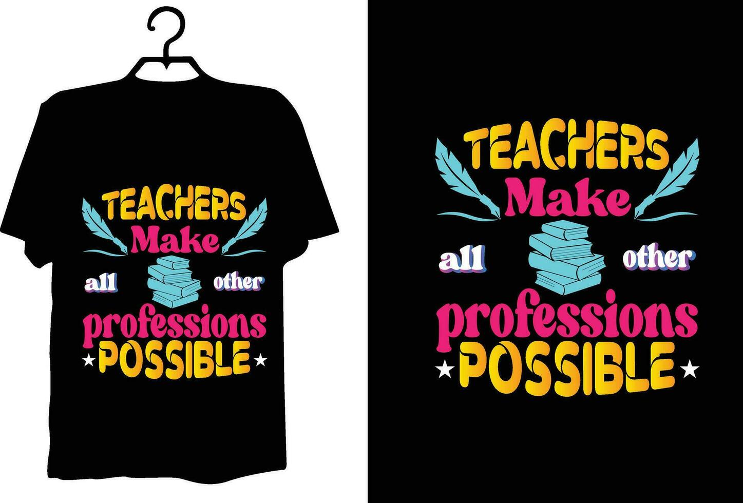 Teacher t shirt design vector
