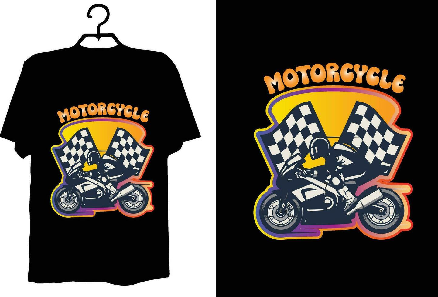 Motorcycle t shirt design vector