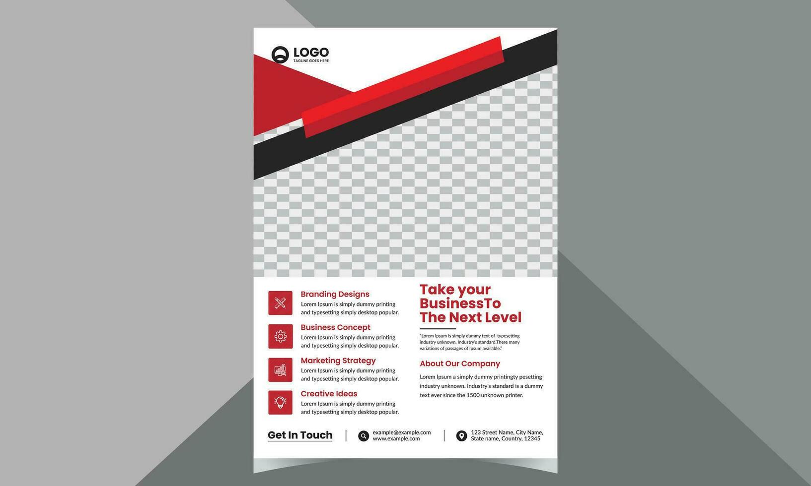 poster flyer pamphlet brochure cover design layout space for photo background, vector illustration template in A4 size
