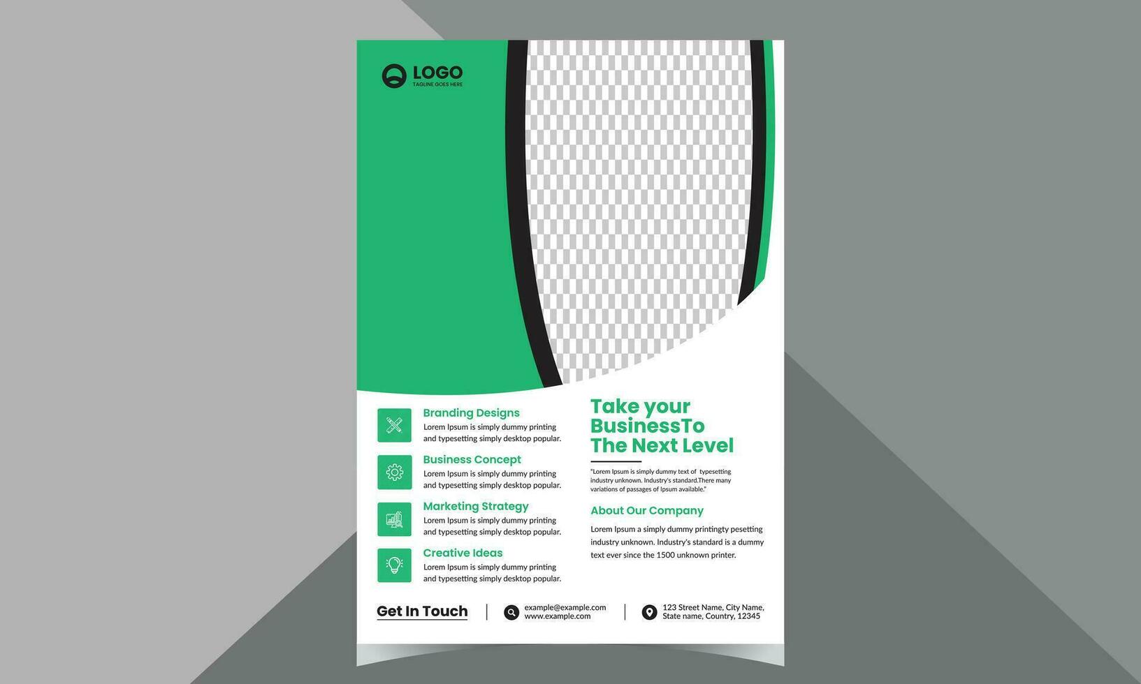 poster flyer pamphlet brochure cover design layout space for photo background, vector illustration template in A4 size