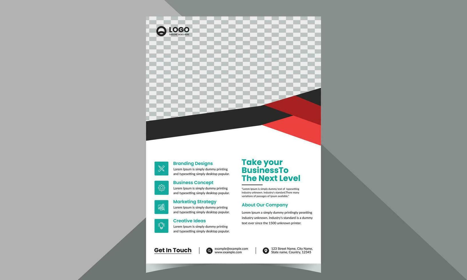poster flyer pamphlet brochure cover design layout space for photo background, vector illustration template in A4 size