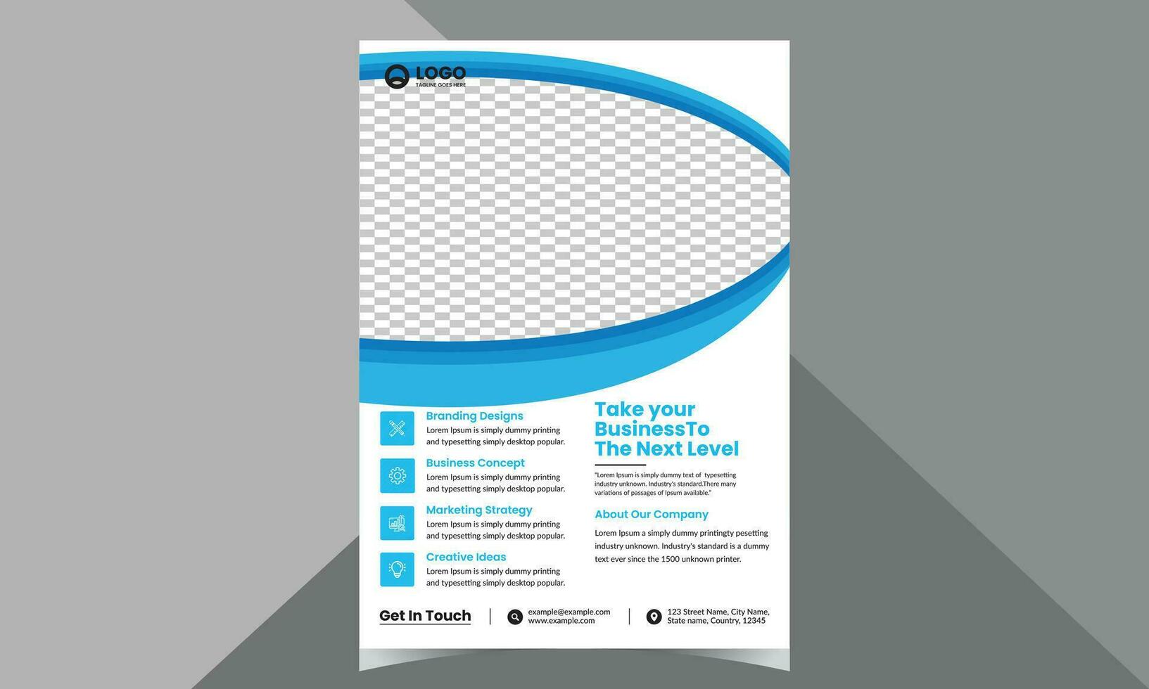 poster flyer pamphlet brochure cover design layout space for photo background, vector illustration template in A4 size