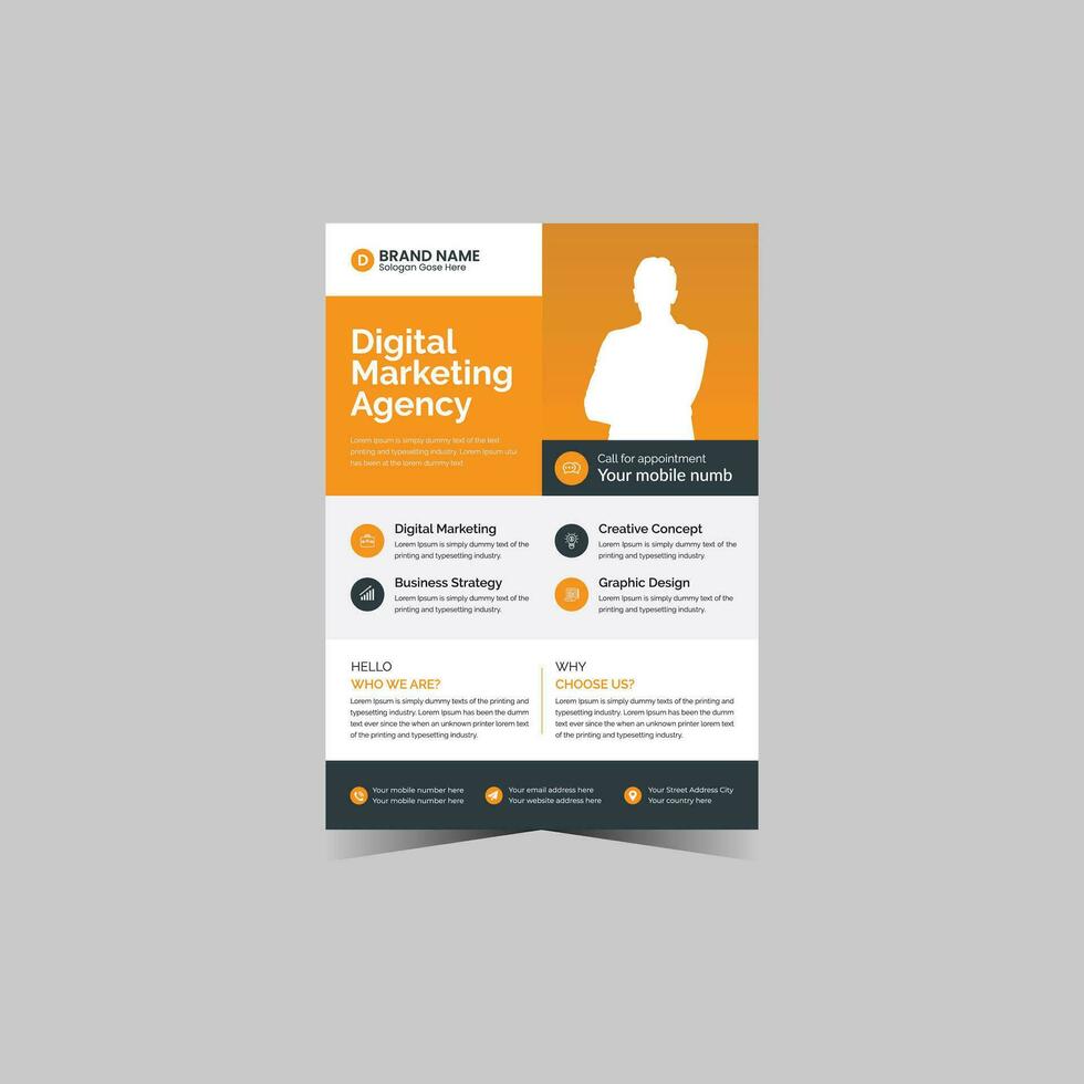 Corporate business flyer design vector