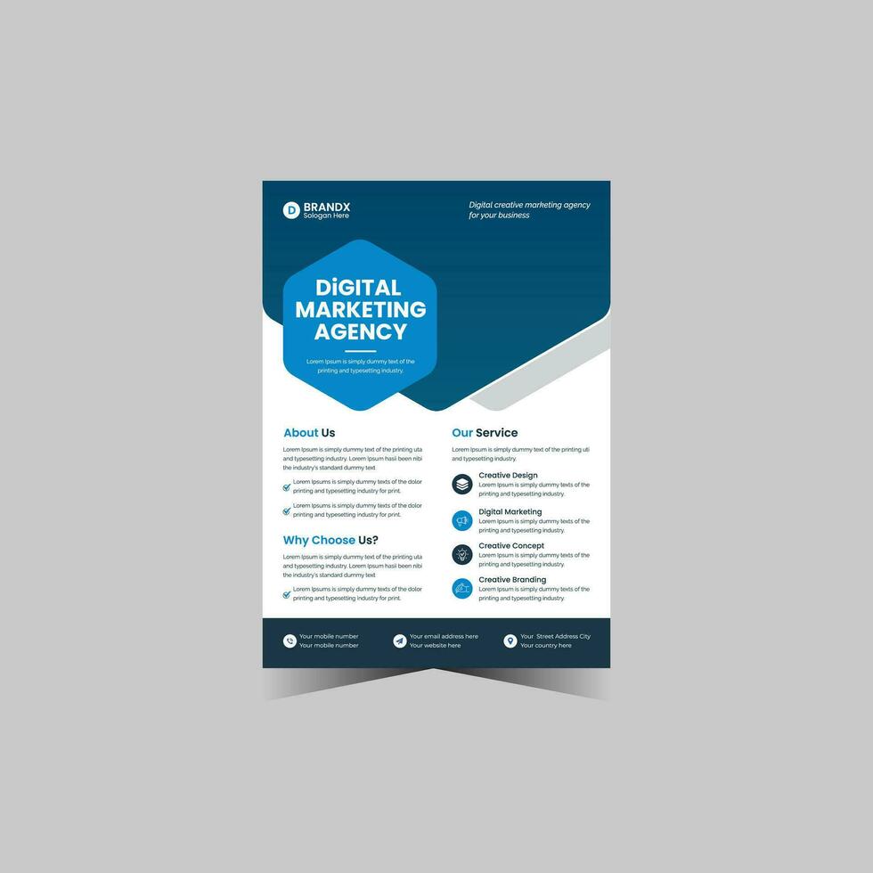 Corporate business flyer design vector