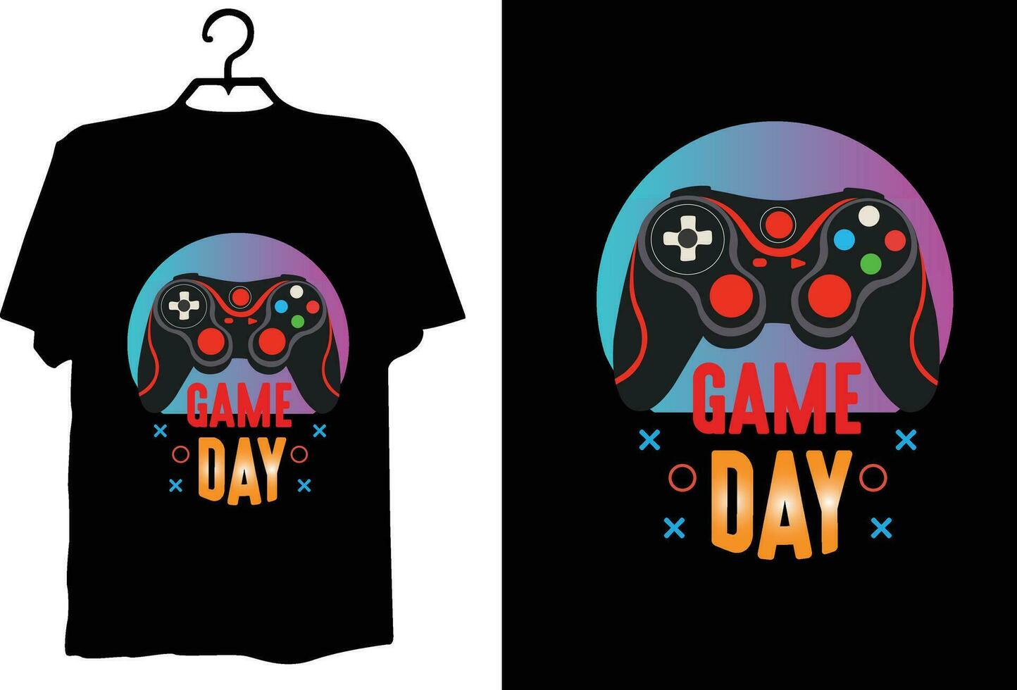 diseño de camiseta de juego vector