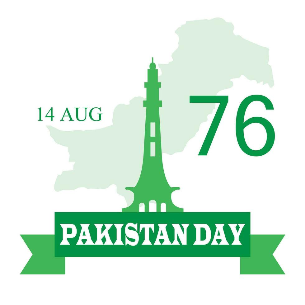 Pakistan day vector design  free download